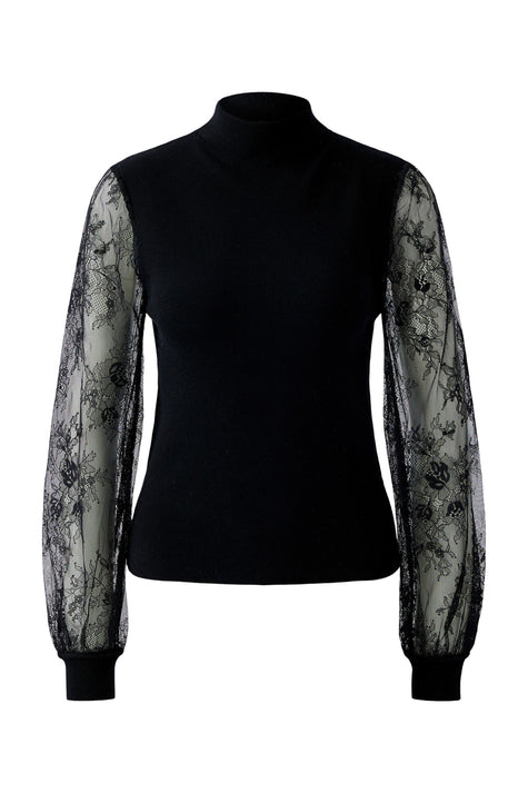 Pullover - Spitzenärmel