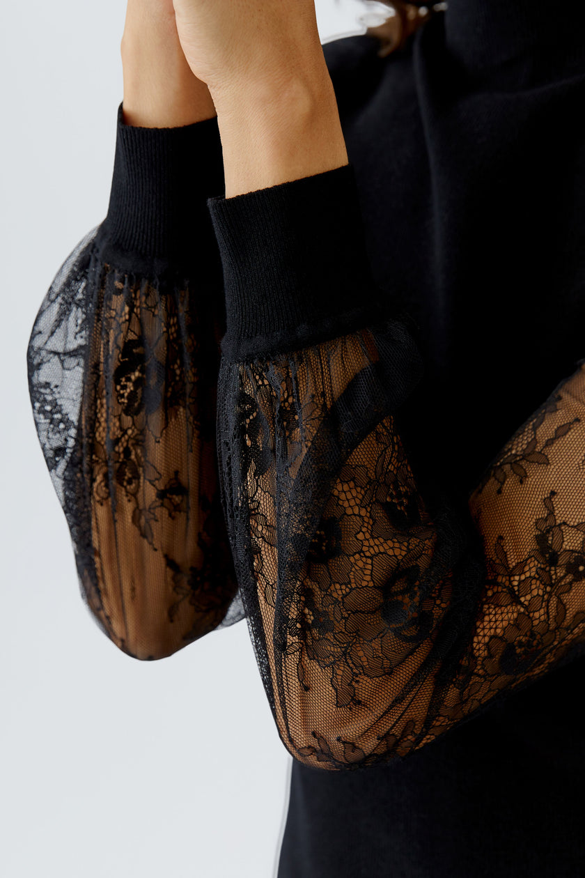 Pullover - Spitzenärmel