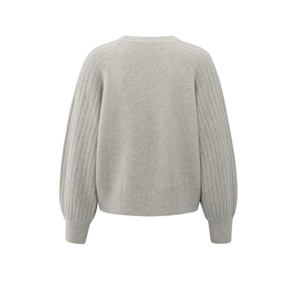 Pullover - gerippte Ärmel