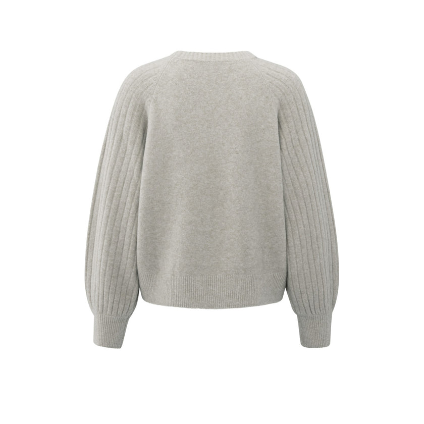 Pullover - gerippte Ärmel