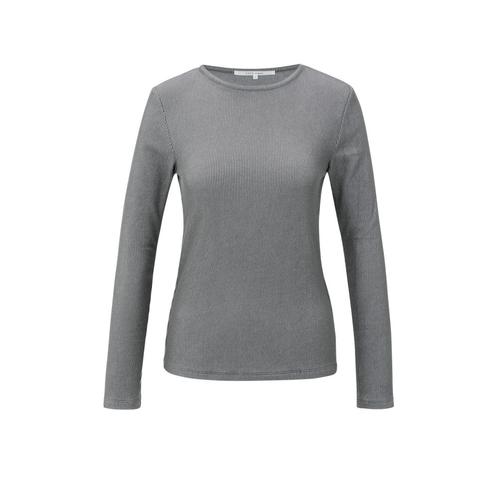 Langarmshirt - gerippt