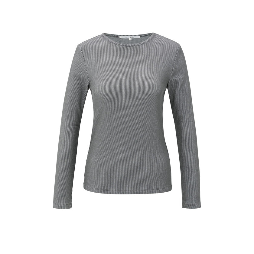 Langarmshirt - gerippt