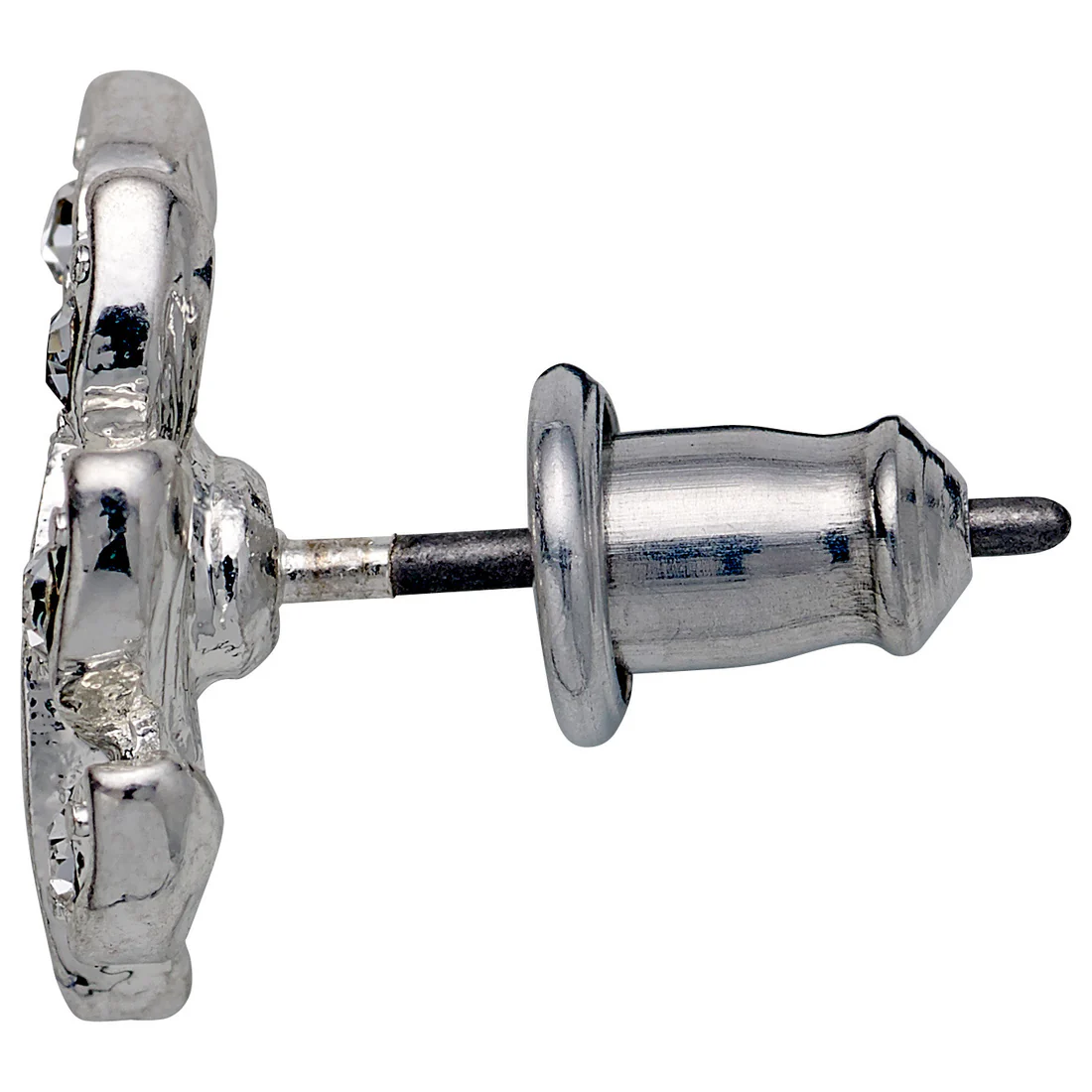 Kristallblatt-Ohrringe -IMOGEN- versilbert