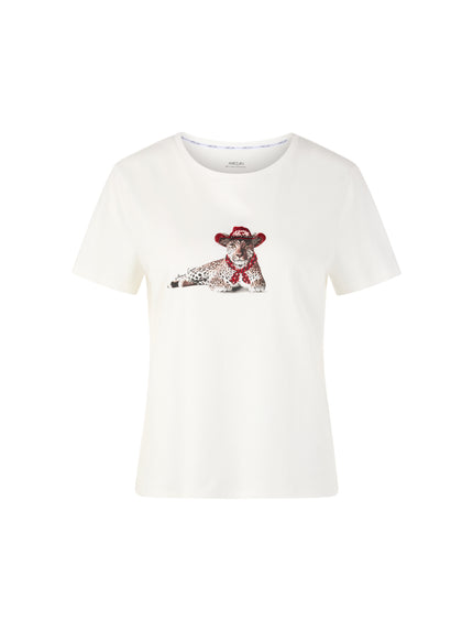 Baumwollshirt - Leopard-Motiv