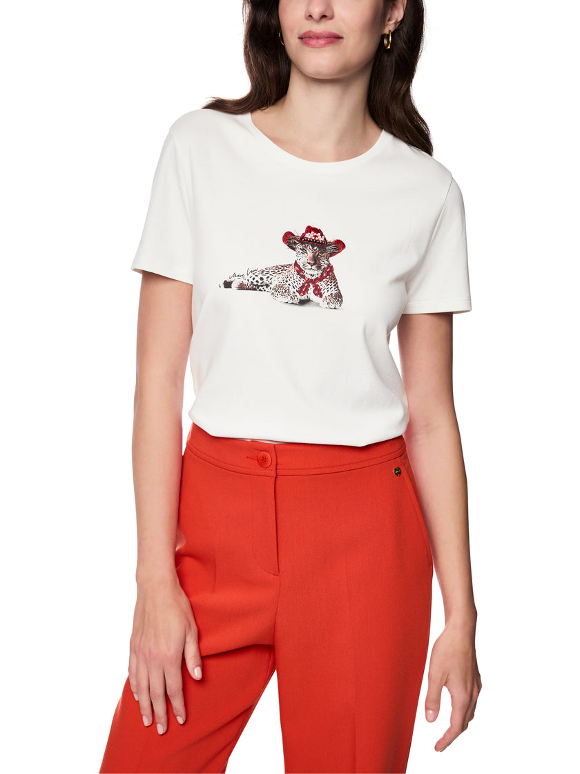 Baumwollshirt - Leopard-Motiv
