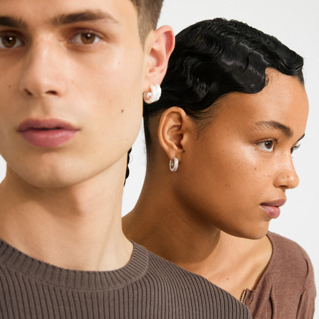 Creolen -ELFRIDA- versilbert