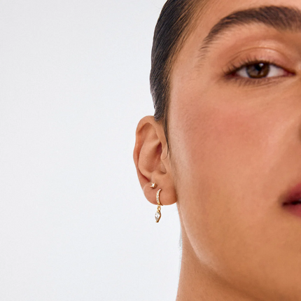 Kristallohrringe -ELZA- 2in1 Set vergoldet