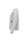 Strickpullover - Herzchen-Applikation