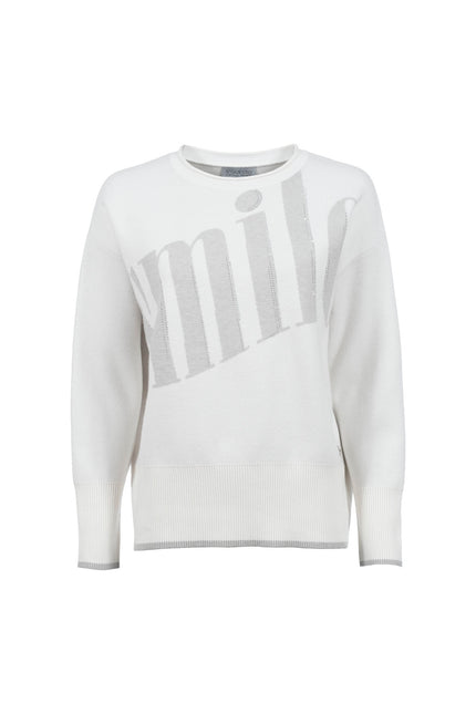 Strickpullover - Schriftzug