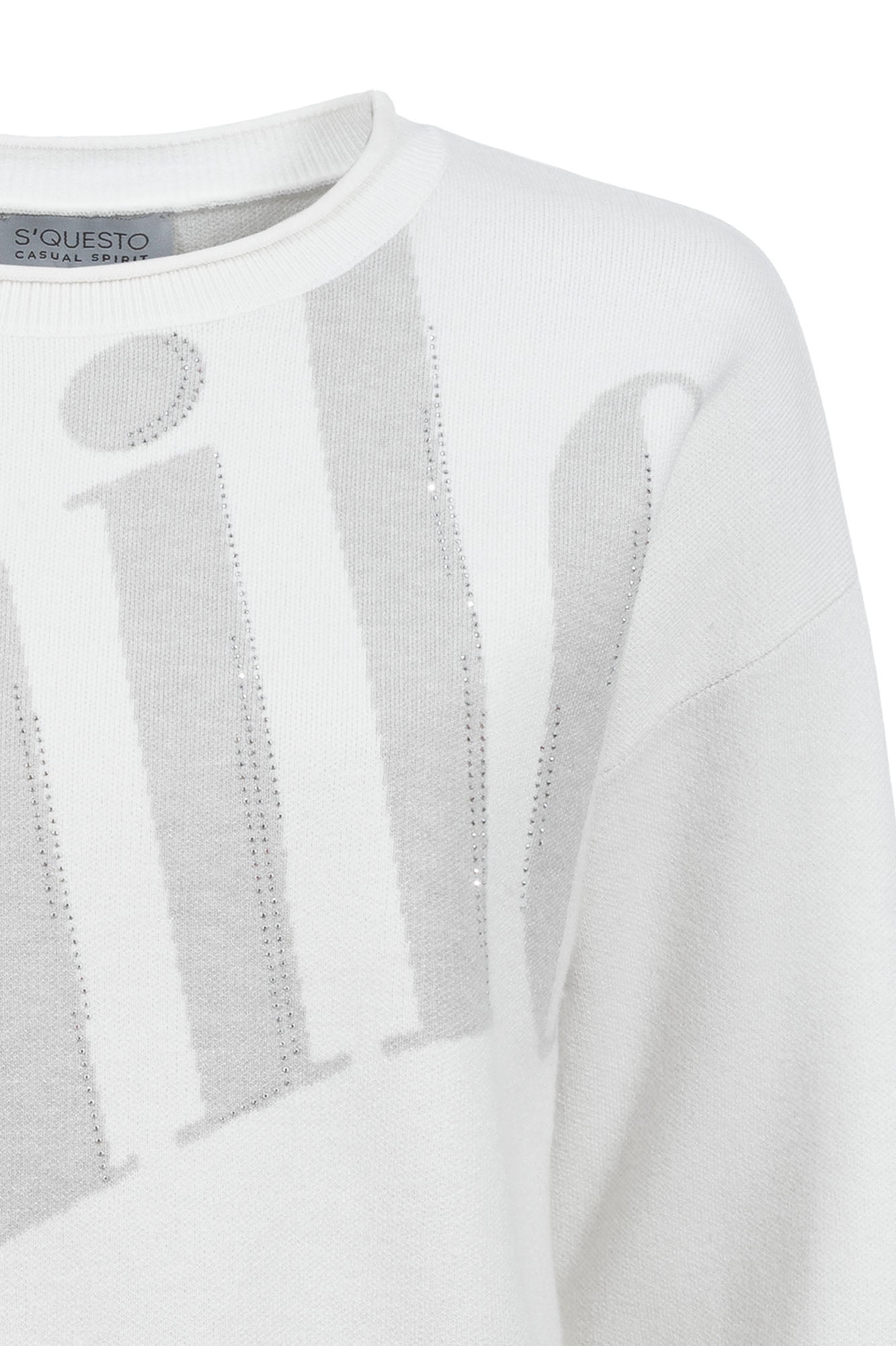 Strickpullover - Schriftzug