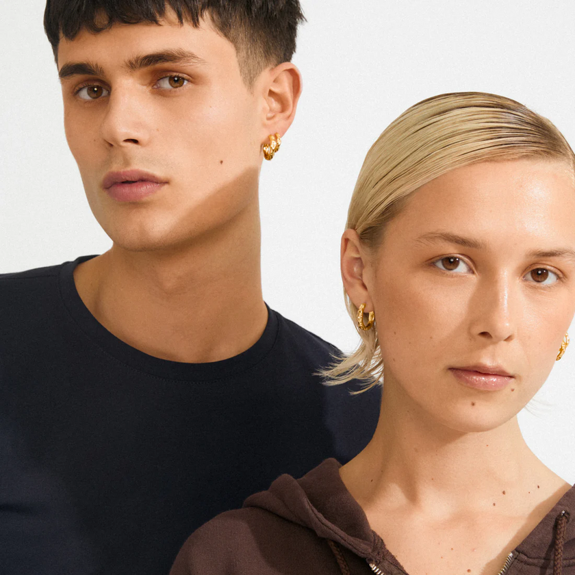 Ohrringe -DARBY- 2in1 Set vergoldet