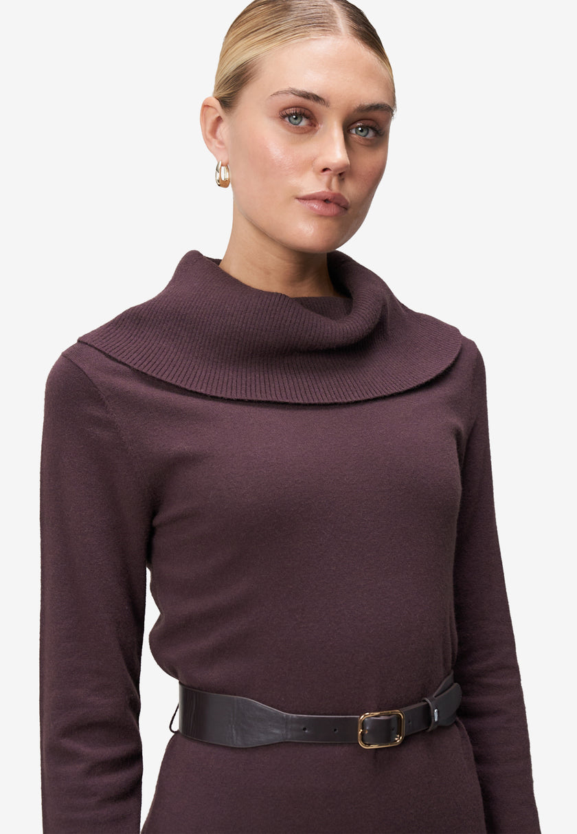 Strickkleid - Gürtel