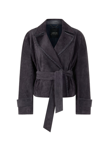 Echtlederjacke - Gürtel