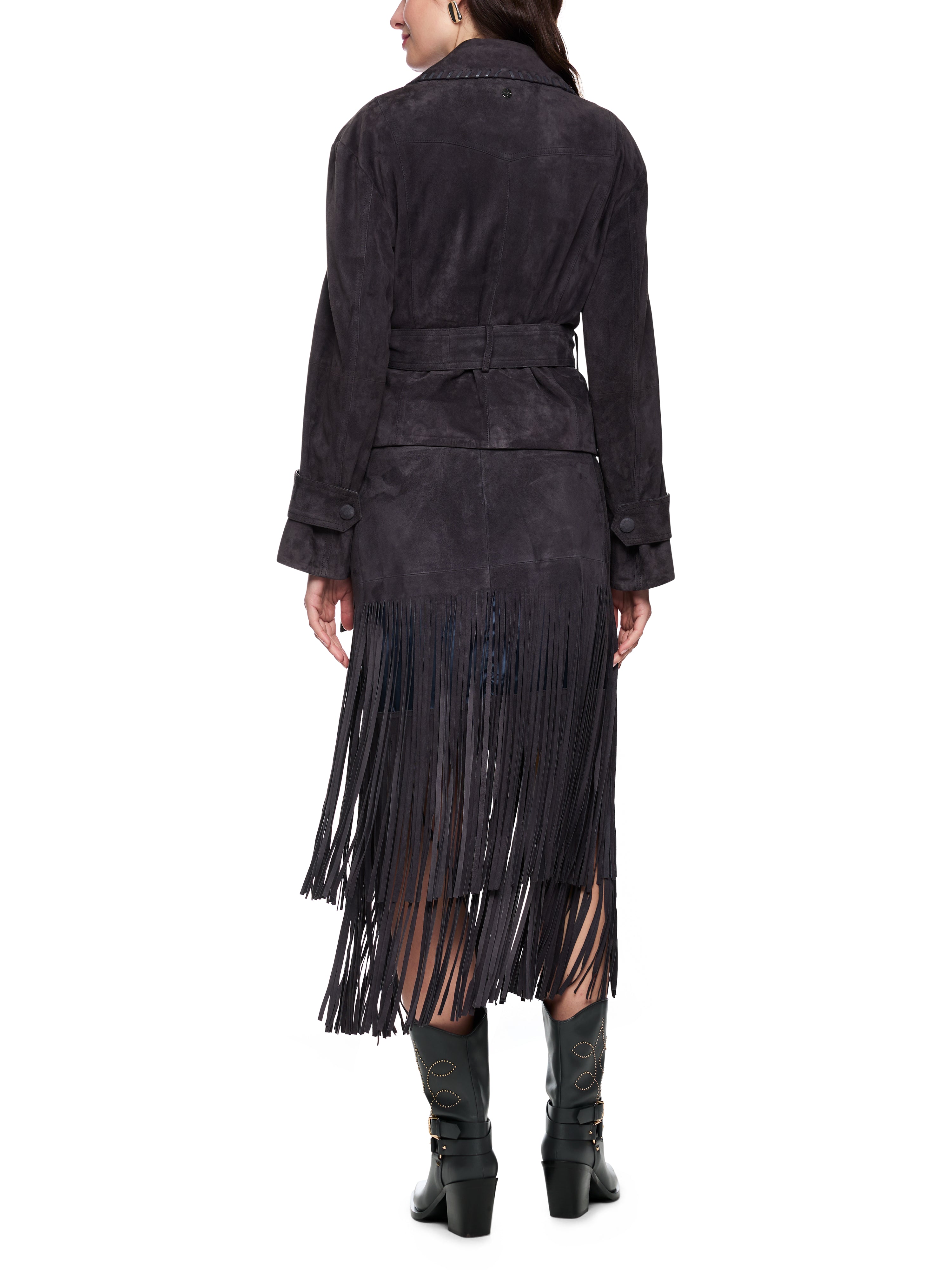 Echtlederjacke - Gürtel