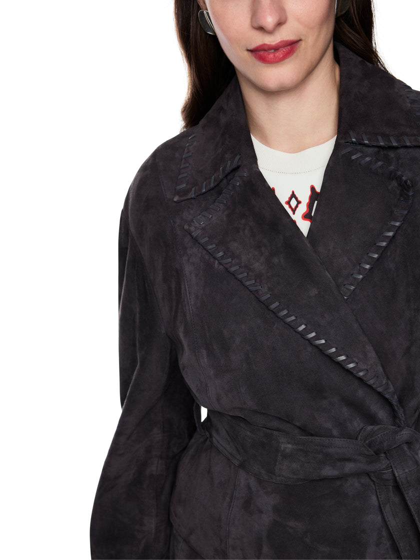 Echtlederjacke - Gürtel