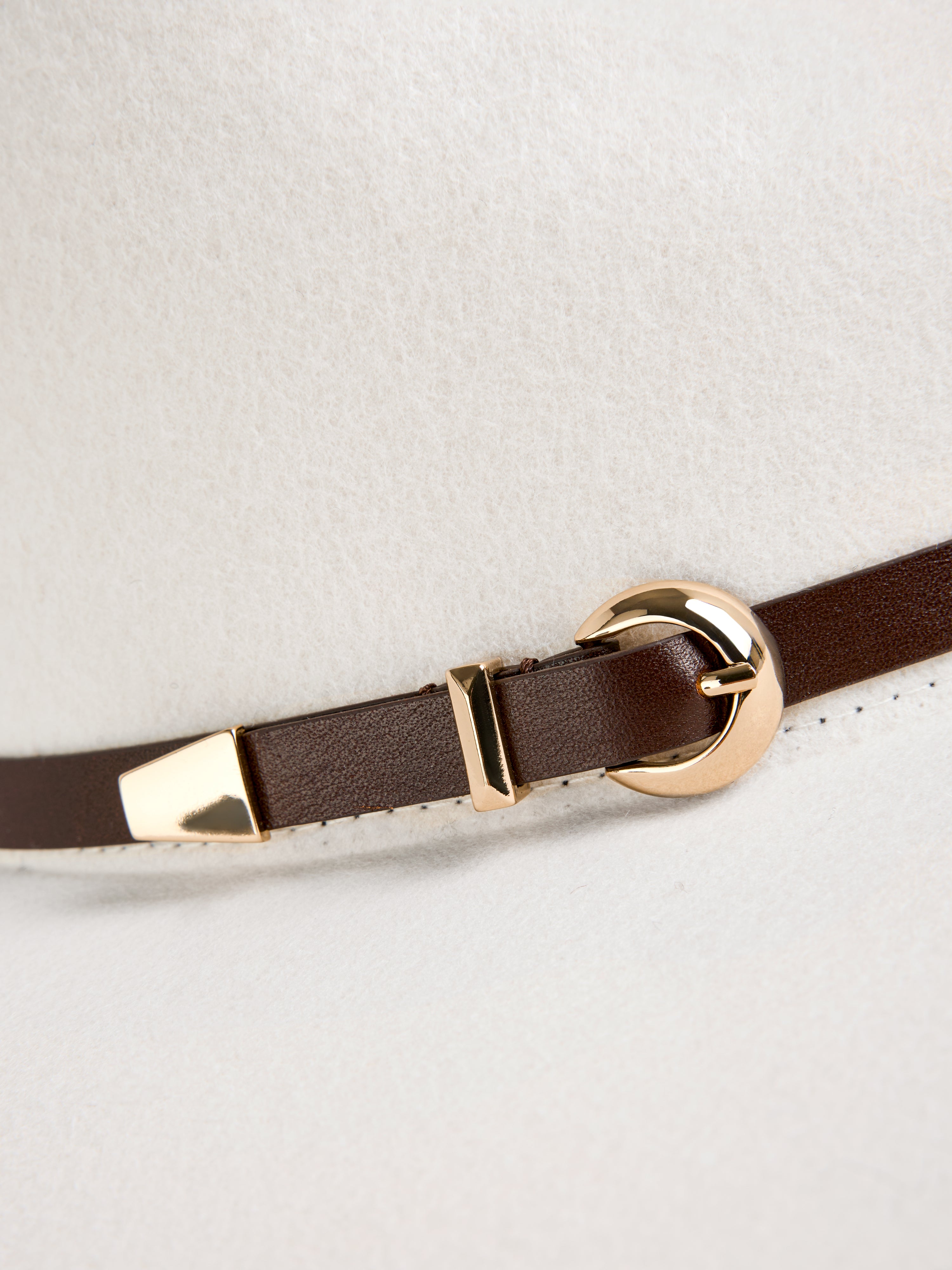 Fedora Hut - Wolle mit Lederband