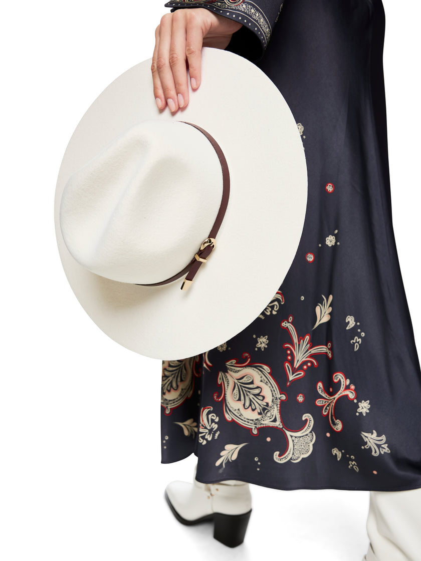 Fedora Hut - Wolle mit Lederband