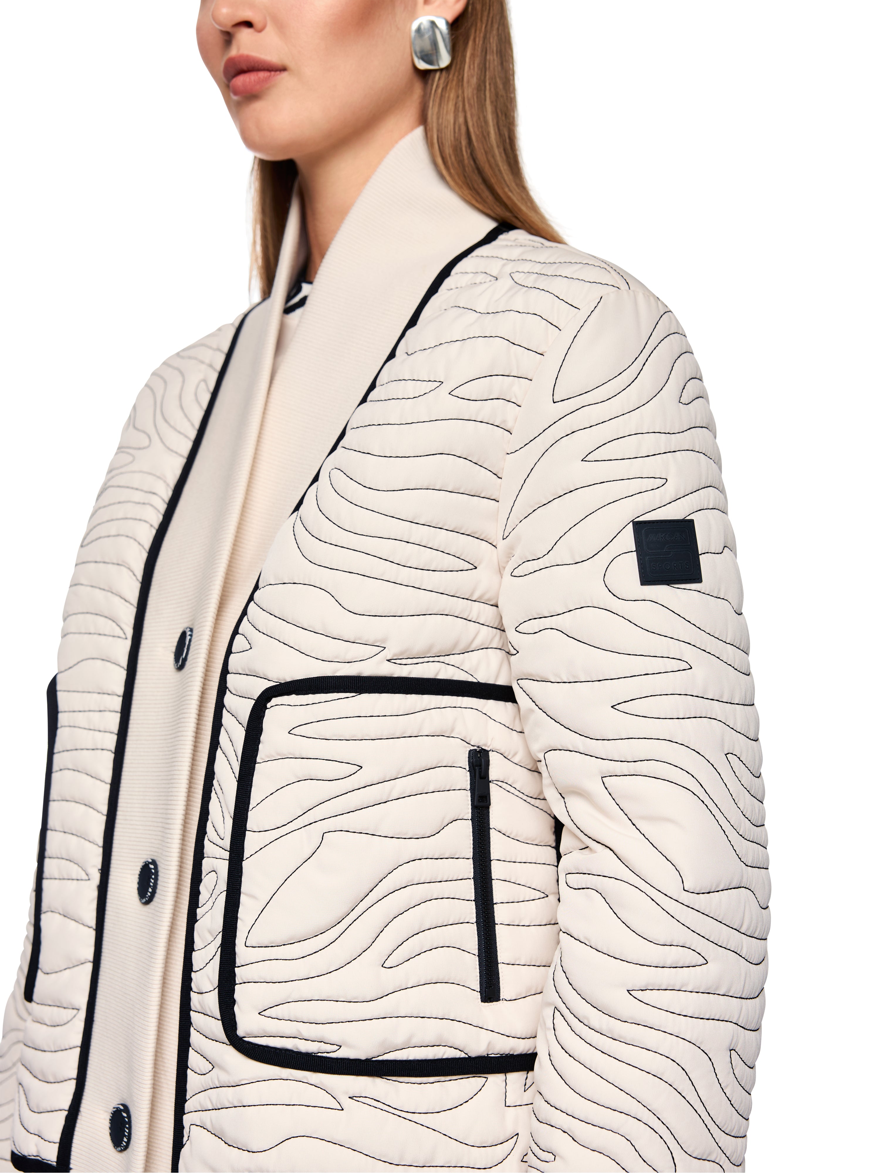 Steppjacke - Strick-Detail