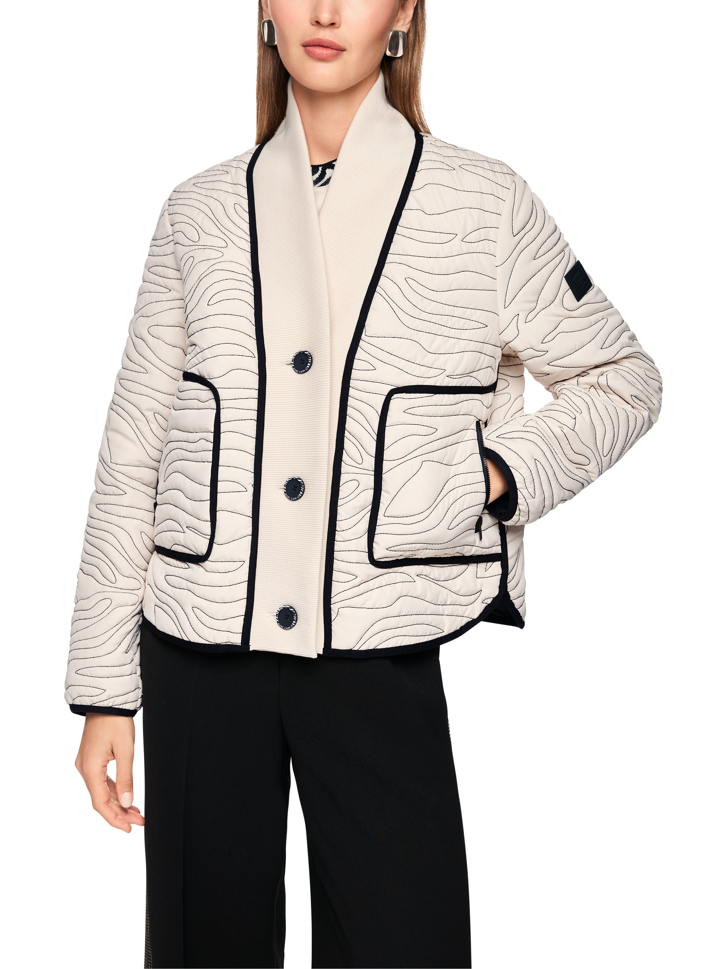 Steppjacke - Strick-Detail