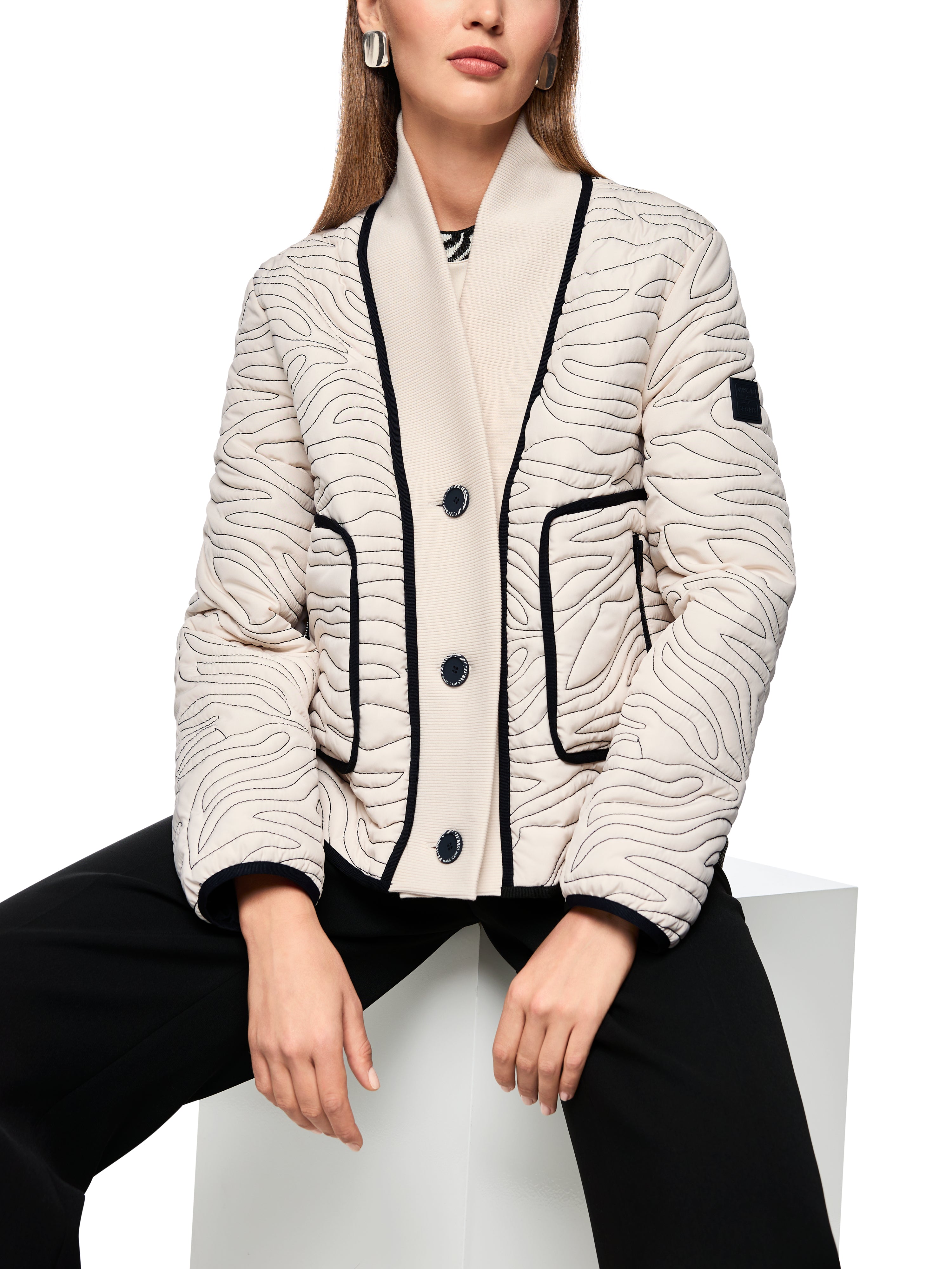 Steppjacke - Strick-Detail