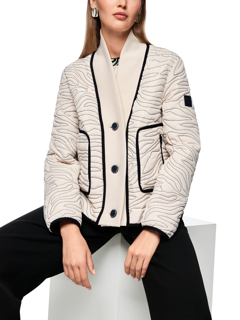 Steppjacke - Strick-Detail