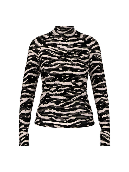 Mesh-Shirt - Animal Print