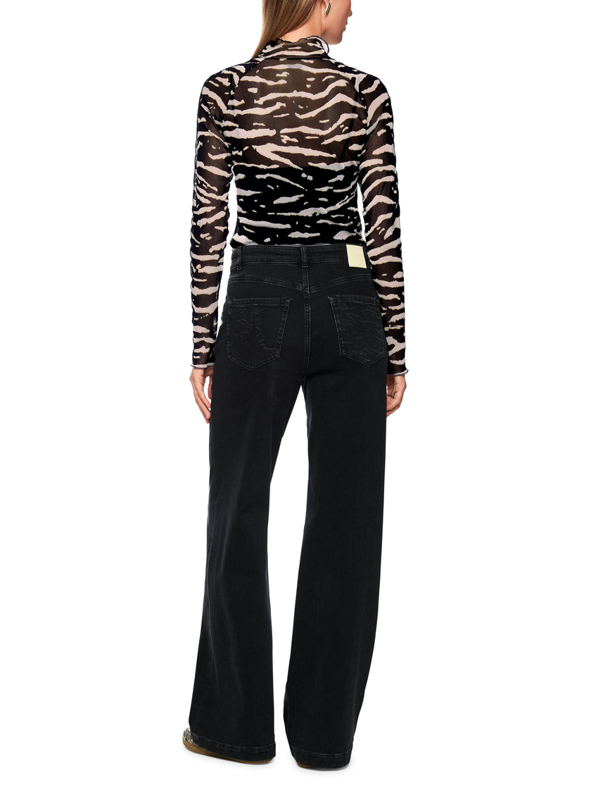 Mesh-Shirt - Animal Print