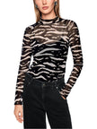 Mesh-Shirt - Animal Print