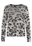Feinstrickpullover - Animalprint