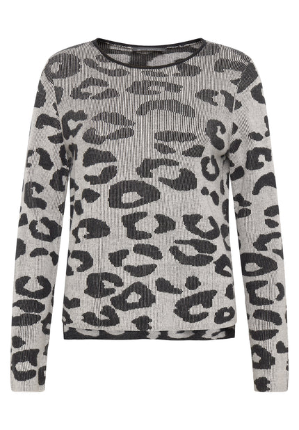 Feinstrickpullover - Animalprint