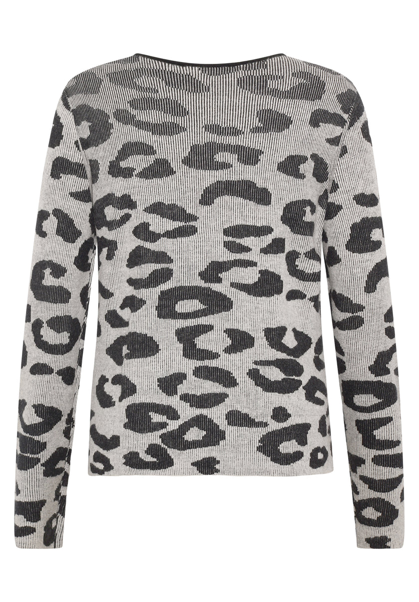 Feinstrickpullover - Animalprint