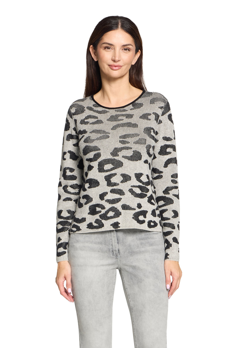 Feinstrickpullover - Animalprint