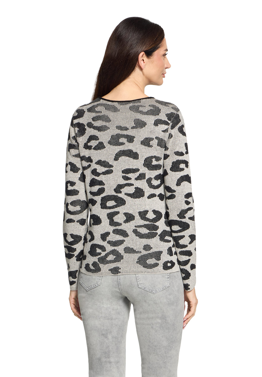 Feinstrickpullover - Animalprint