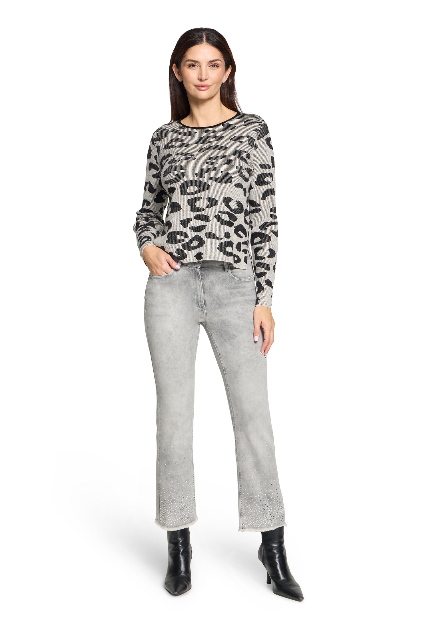 Feinstrickpullover - Animalprint