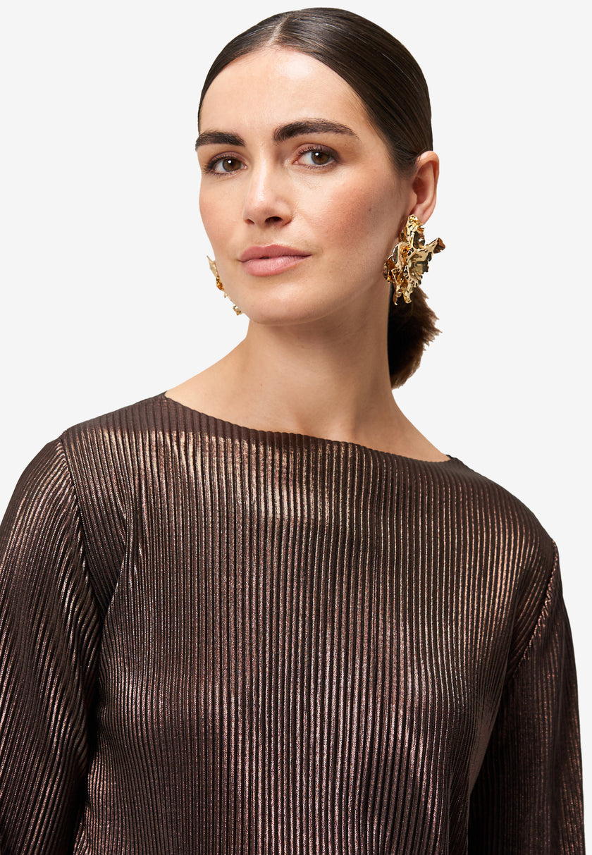 Plissee-Shirt - Strukturiert