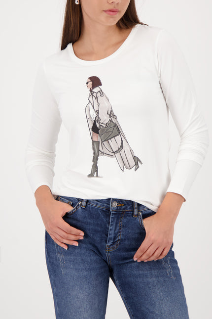 Langarmshirt - Strasssteine