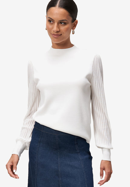 Strickpullover - Stehkragen