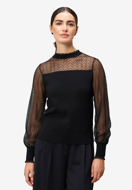 Pullover - Teiltransparent