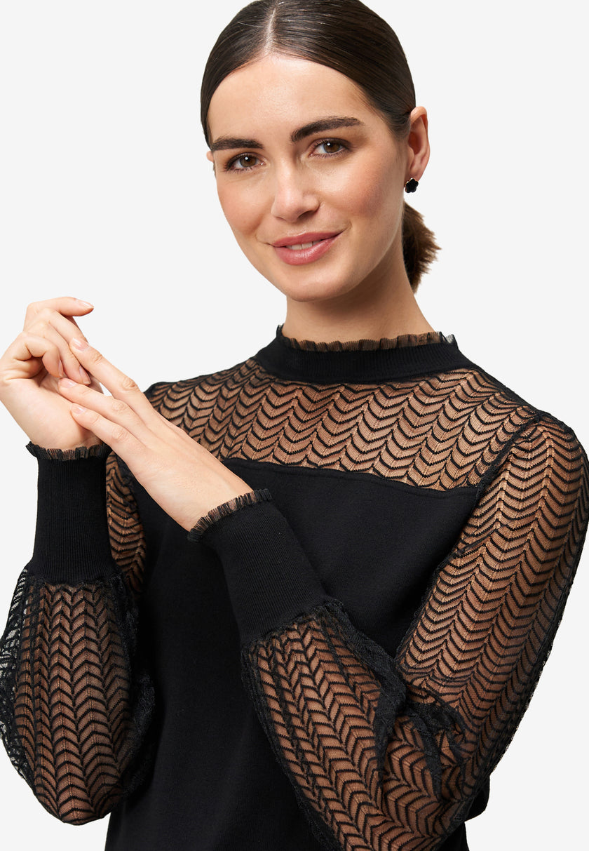 Pullover - Teiltransparent