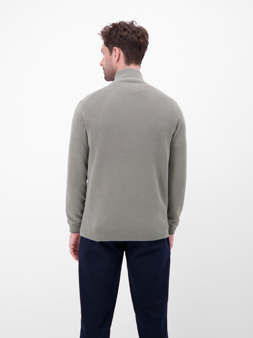 Strickjacke - Stehkragen