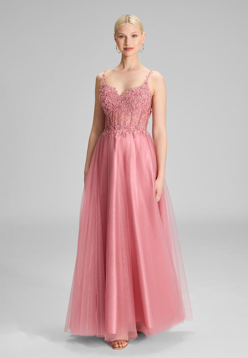 Tüllkleid - Stickerei