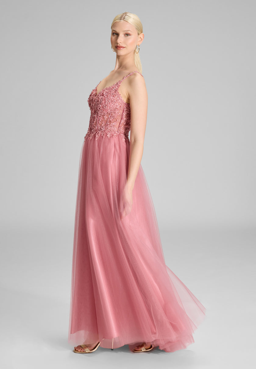 Tüllkleid - Stickerei
