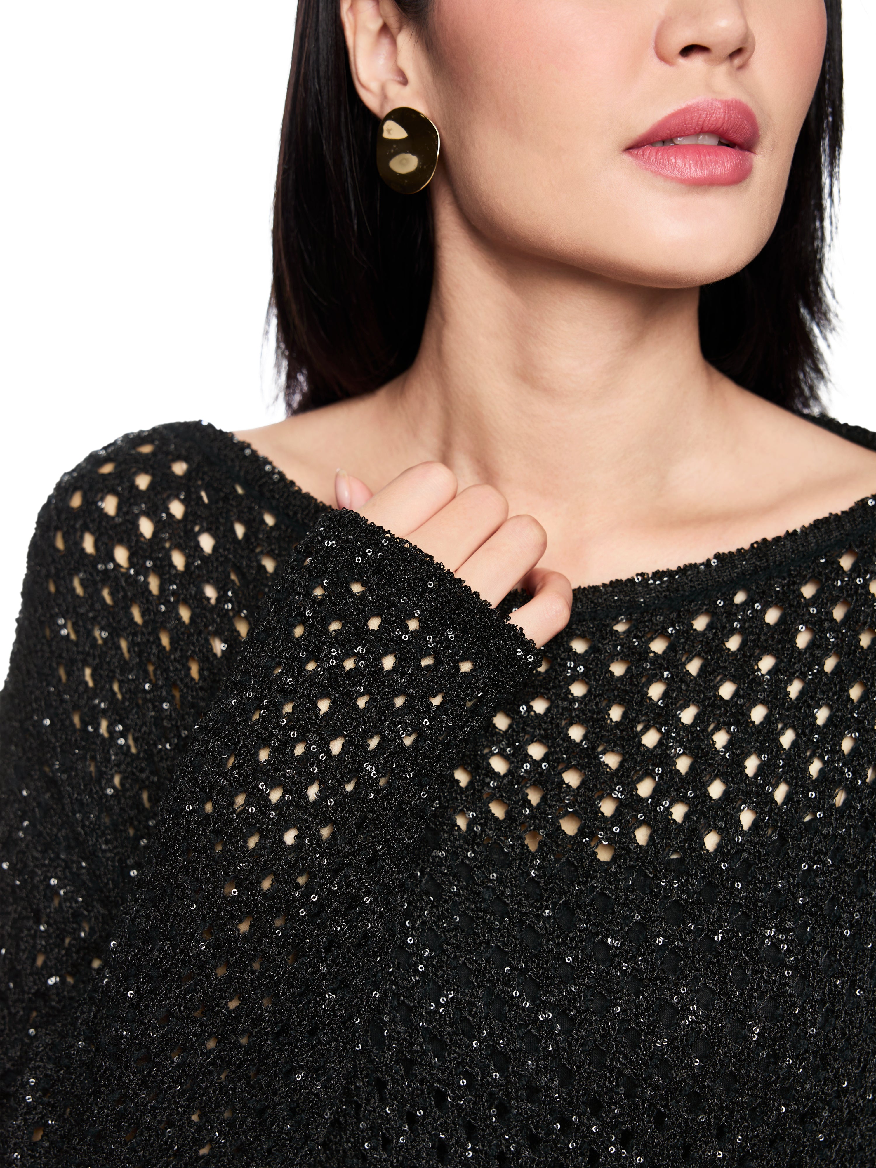 Strickpullover - Pailletten