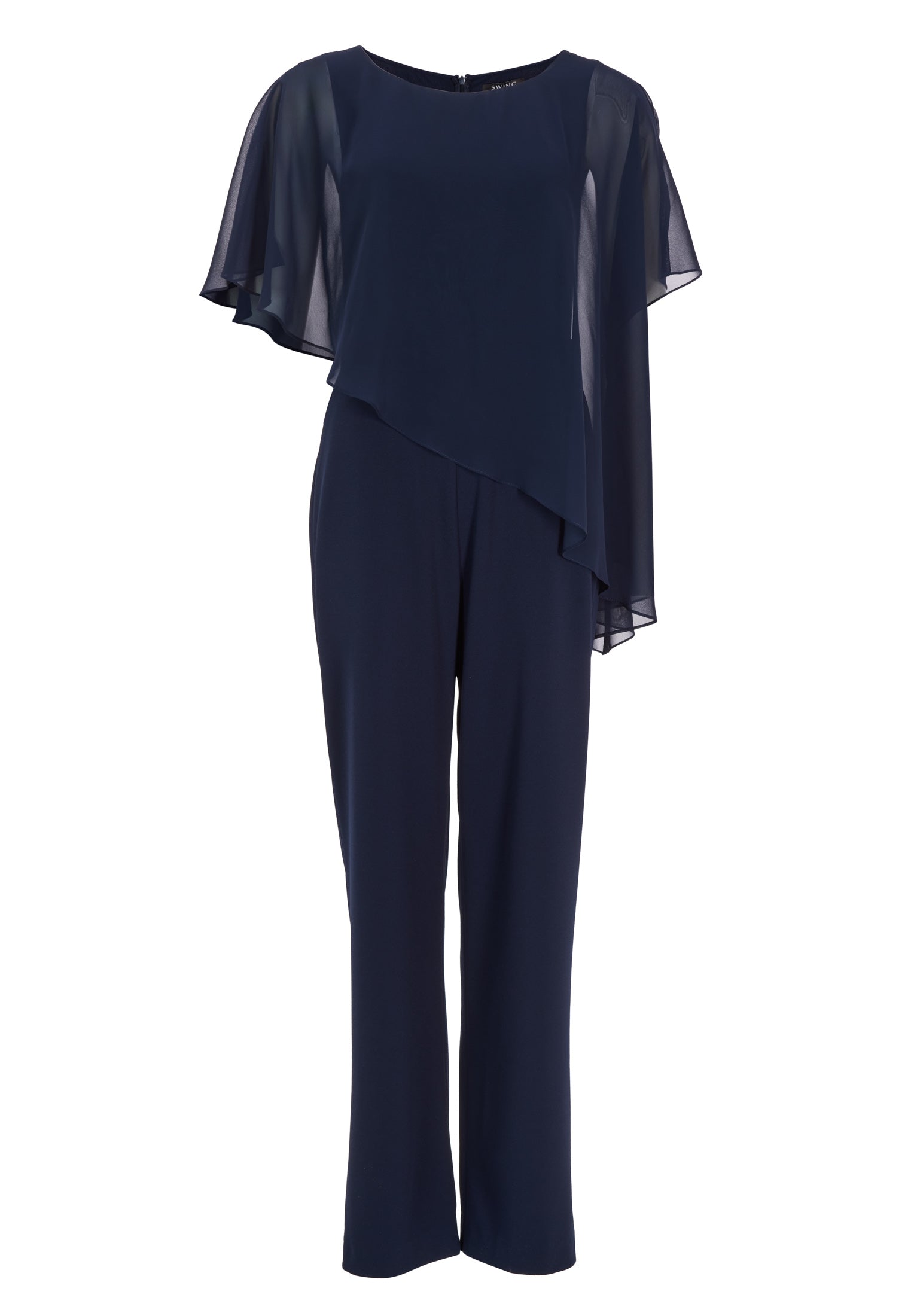 Jumpsuit -  Jersey mit Chiffon Überwurf
