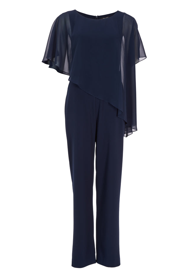 Jumpsuit -  Jersey mit Chiffon Überwurf