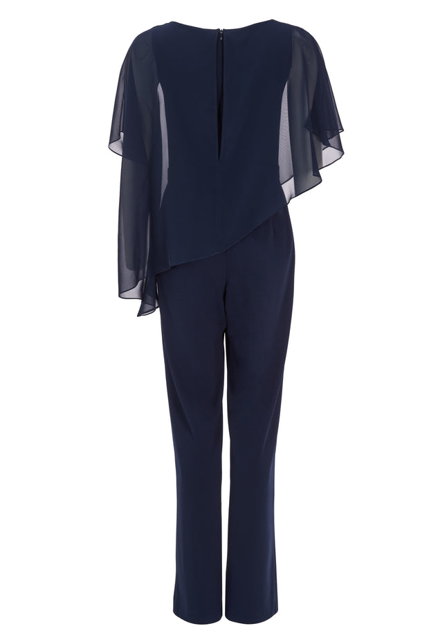 Jumpsuit -  Jersey mit Chiffon Überwurf