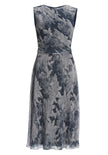 Plissiertes Kleid - Metallikfäden