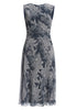 Plissiertes Kleid - Metallikfäden