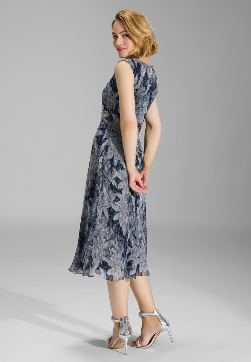 Plissiertes Kleid - Metallikfäden