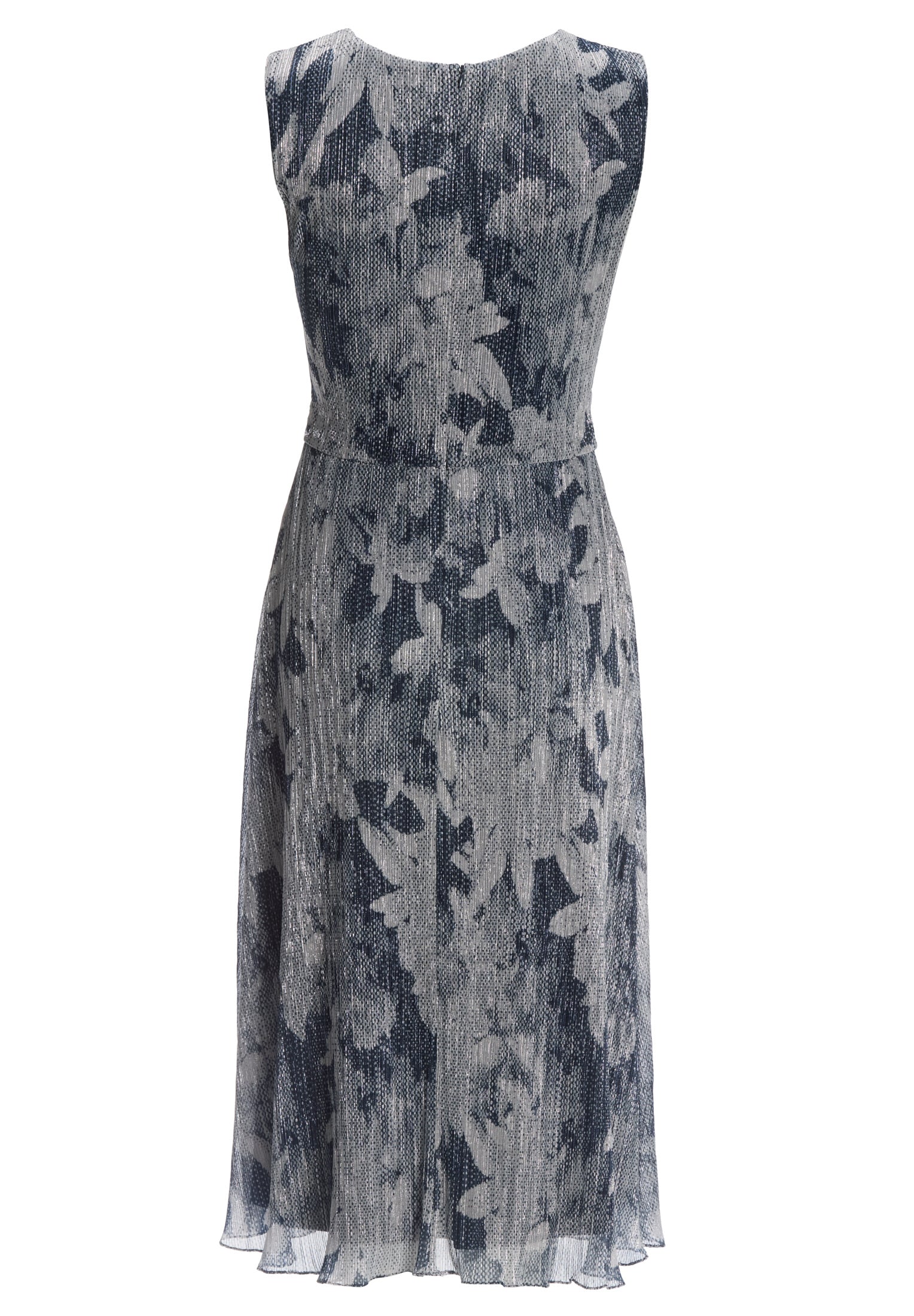 Plissiertes Kleid - Metallikfäden